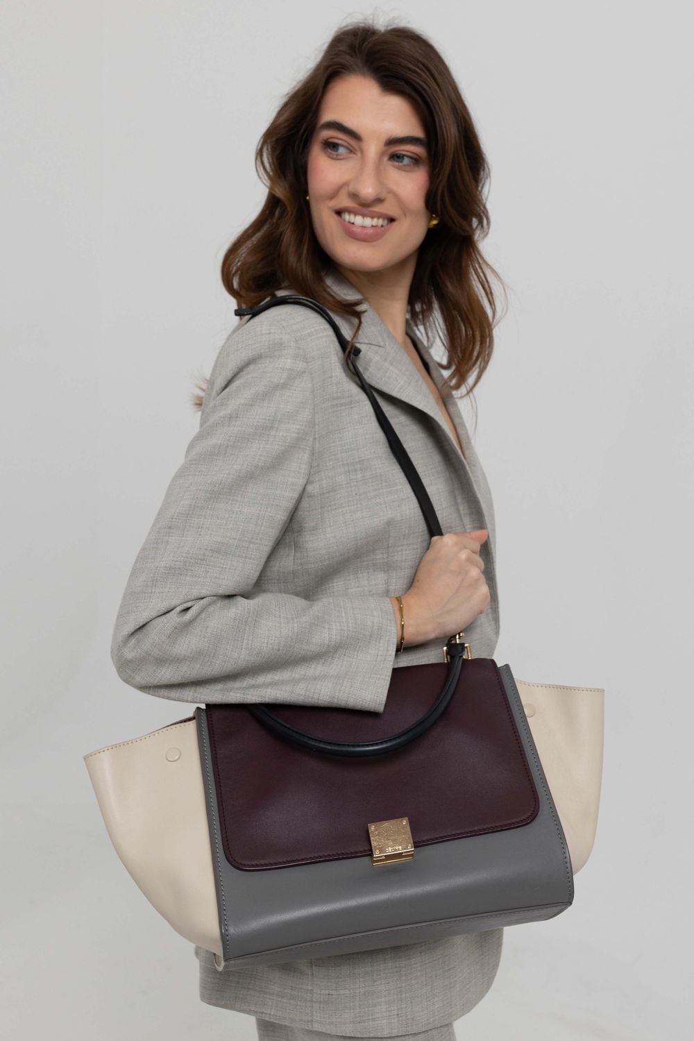 Céline Trapeze Tricolor Bag