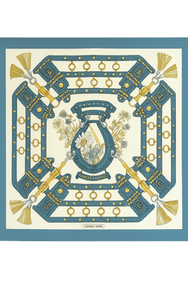 Hermès Aux Champs Silk Scarf