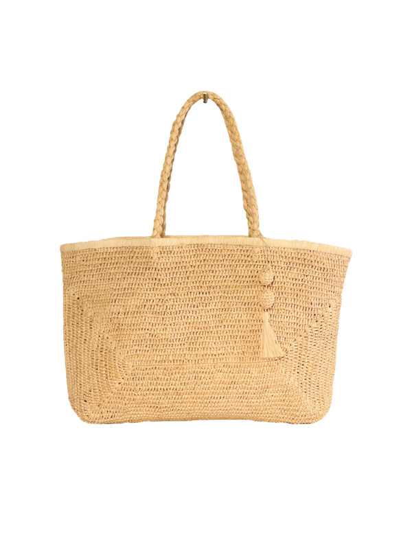 Cassis Raffia Basket Bag