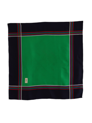 YSL GREEN SILK SCARF