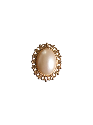 Faux Pearl Brooch