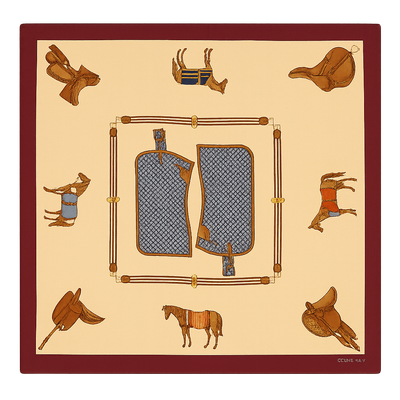 Celine Horse &amp; Saddle Silk Scarf