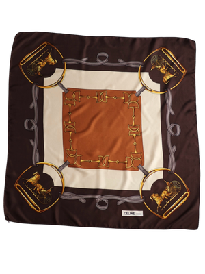 Celine Equestrian Silk Scarf