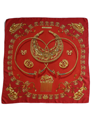 HERMÈS LES CAVALIERS D'OR SCARF