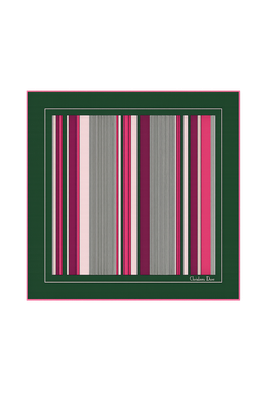 Christian Dior Stipes Silk Scarf