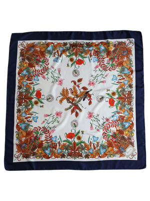 GUCCI FLORA BLUE SCARF