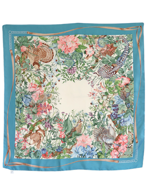 USED SILK SCARF IN LIGHT BLUE