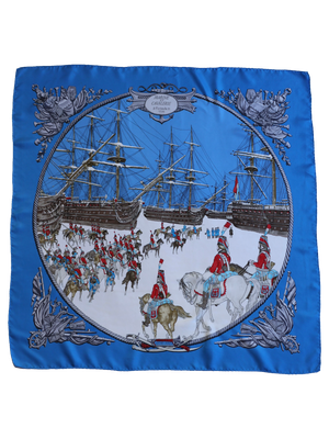 HERMÈS MARINE DE CAVALERIE SILK SCARF