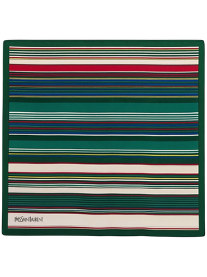 YSL Multicolor Stripe Silk Scarf