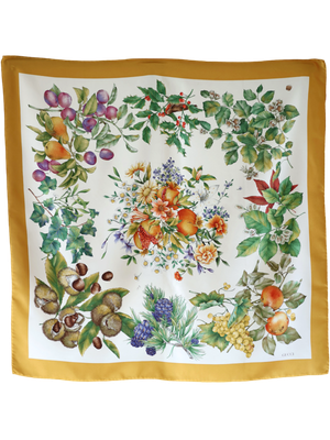 GUCCI FLORA AUTUMN SILK SCARF