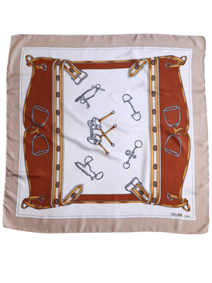 Celine Bridles Silk Scarf