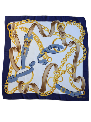 Celine Belts &amp; Chains Silk Scarf