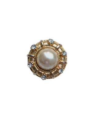 Faux Pearl Scarf Brooch
