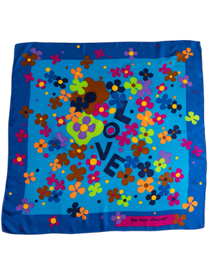 YSL Love in Bloom Silk Scarf