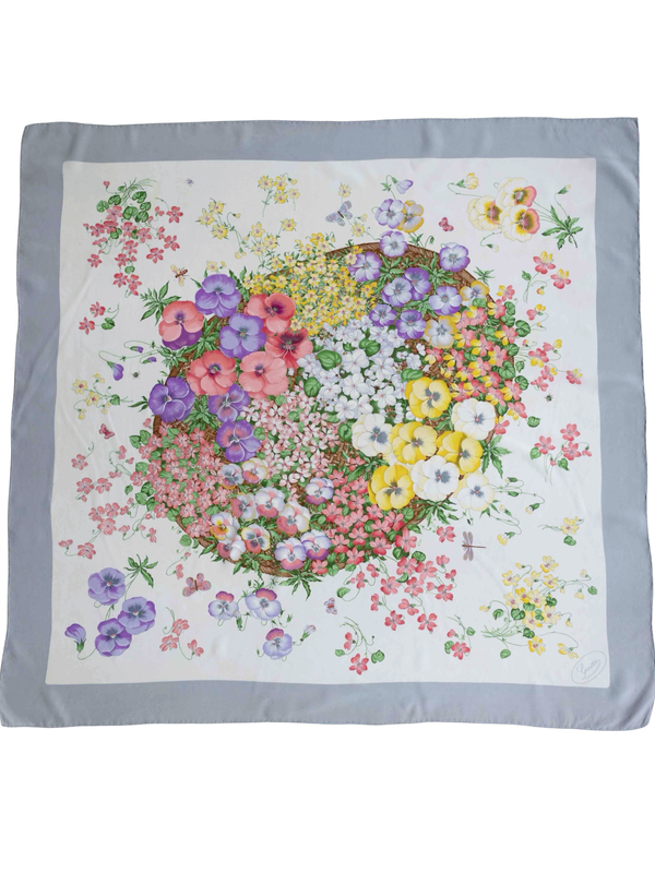 Gucci Flora Lilac Silk Scarf