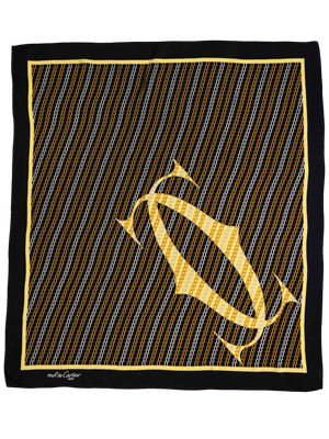 Cartier Black Silk Scarf