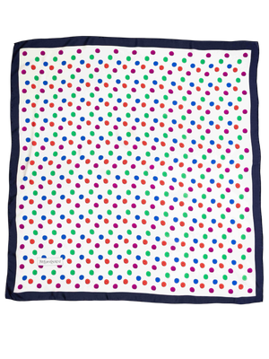 Yves Saint Laurent Dot Pattern Silk Scarf