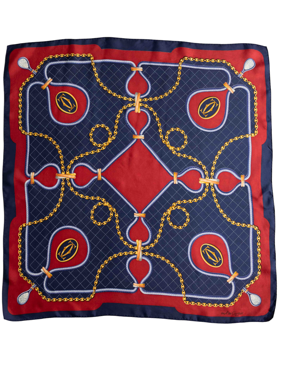 Cartier Rope &amp; Chain Silk Scarf