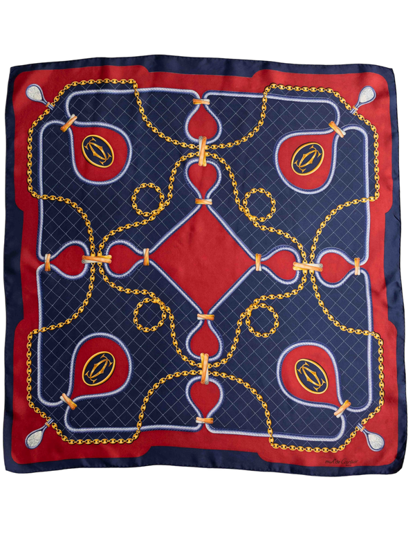 Cartier Rope &amp; Chain Silk Scarf