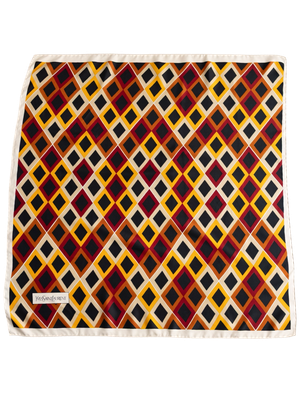 YSL Majorelle Grid Silk Scarf