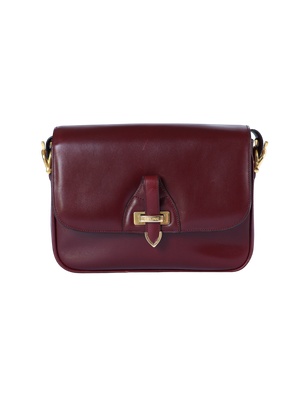 CELINE BURGUNDY BOX BAG