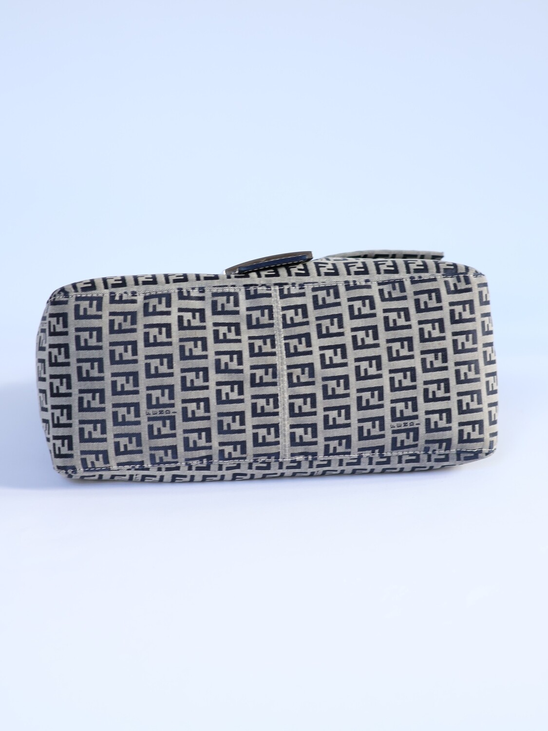 Fendi Navy Zucca Mamma Baguette Bag