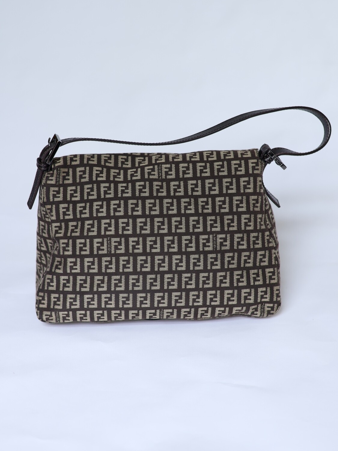 Fendi Brown Zucca Mamma Baguette Bag