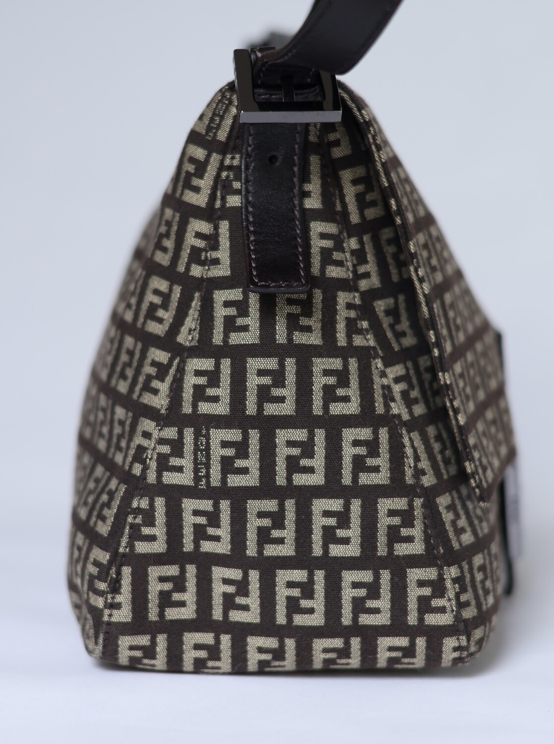 Fendi Brown Zucca Mamma Baguette Bag
