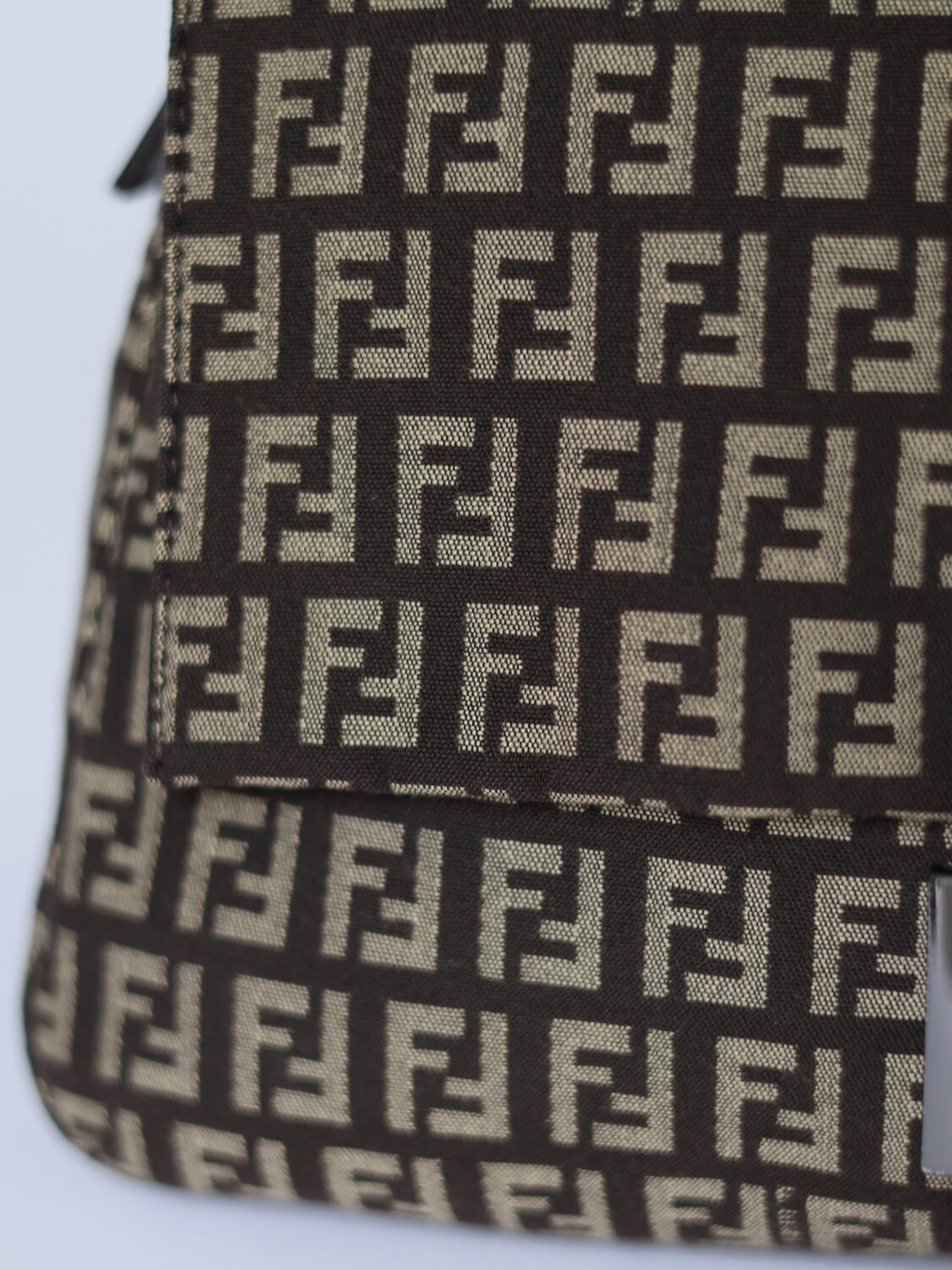 Fendi Brown Zucca Mamma Baguette Bag