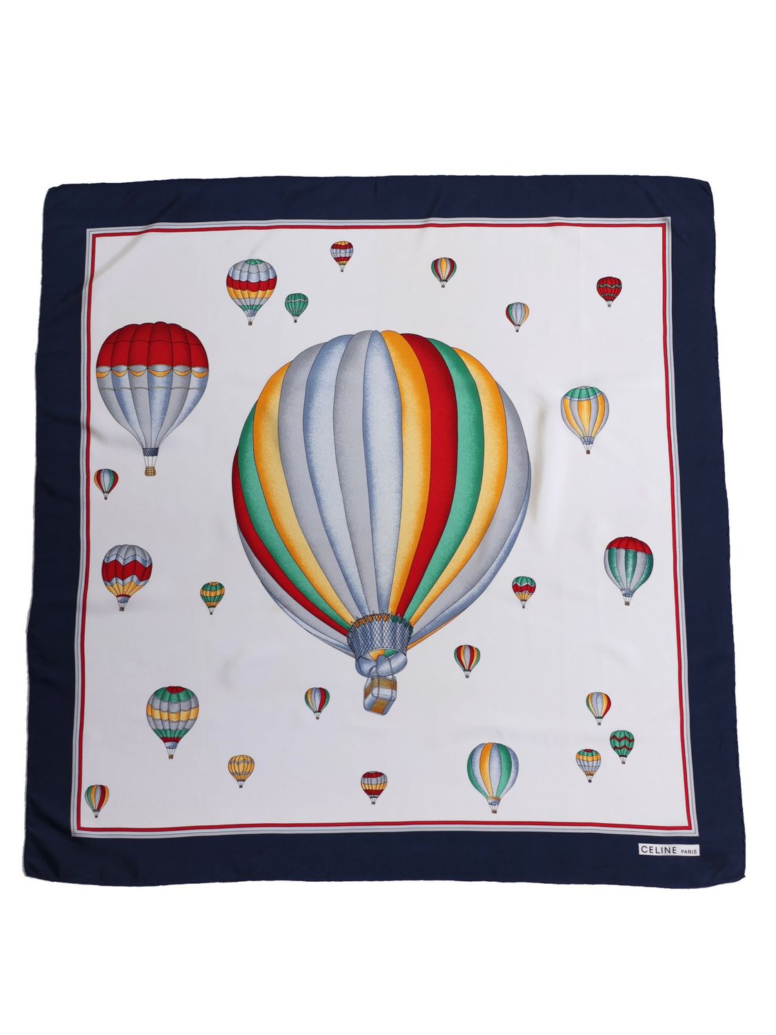 CELINE BALLON MOTIF SILK SCARF
