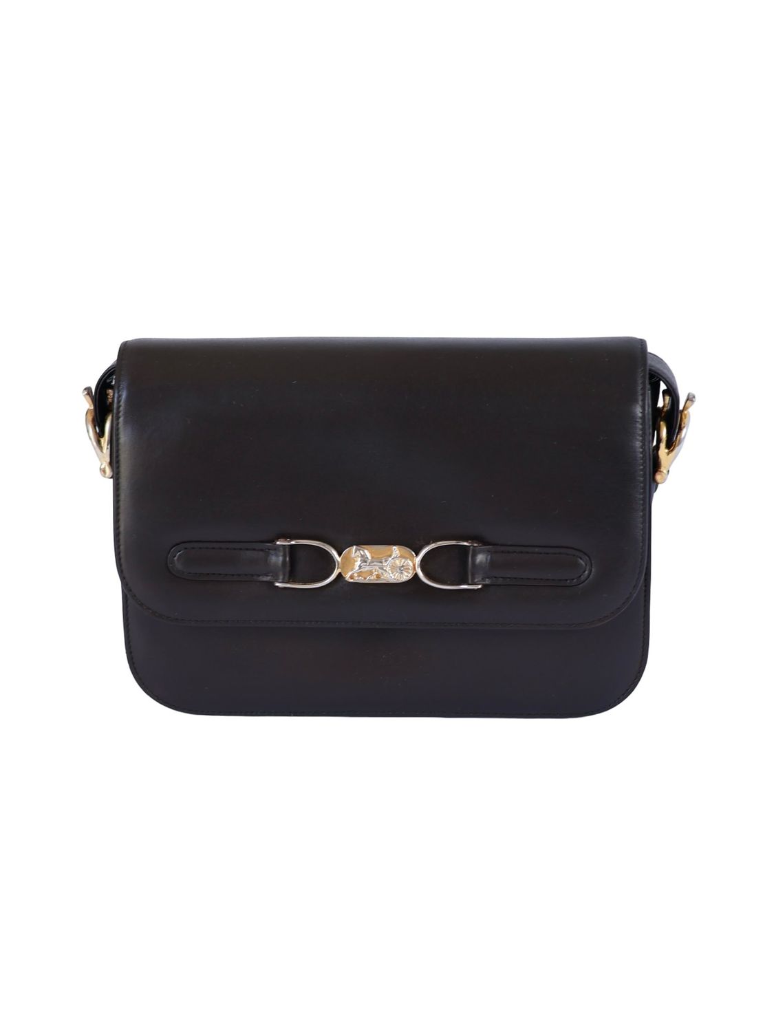 CELINE BROWN BOX SHOULDER BAG