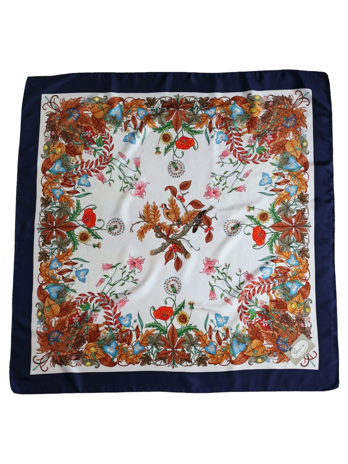 GUCCI FLORA BLUE SCARF GUCCI FLORA BLUE SCARF