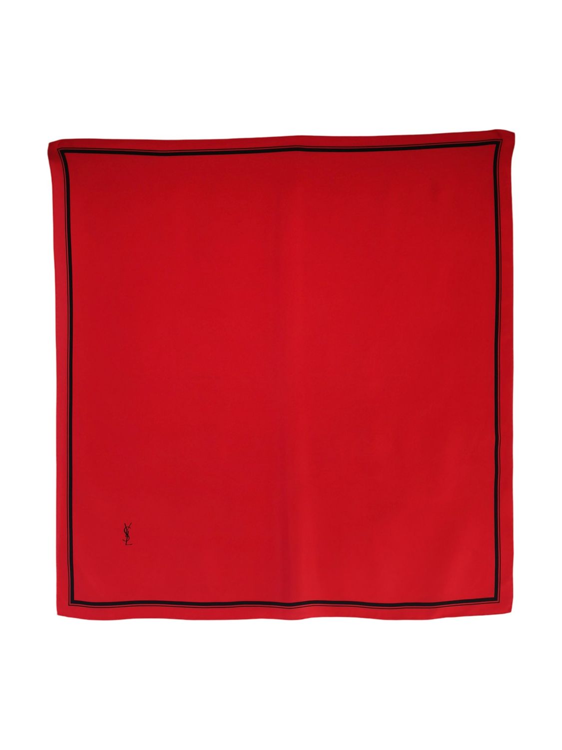 YSL Red Silk Scarf