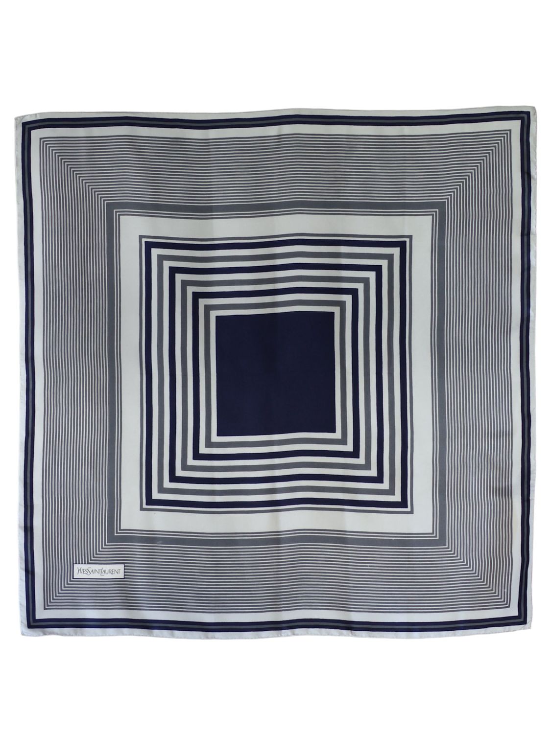 YSL BLUE SILK SCARF