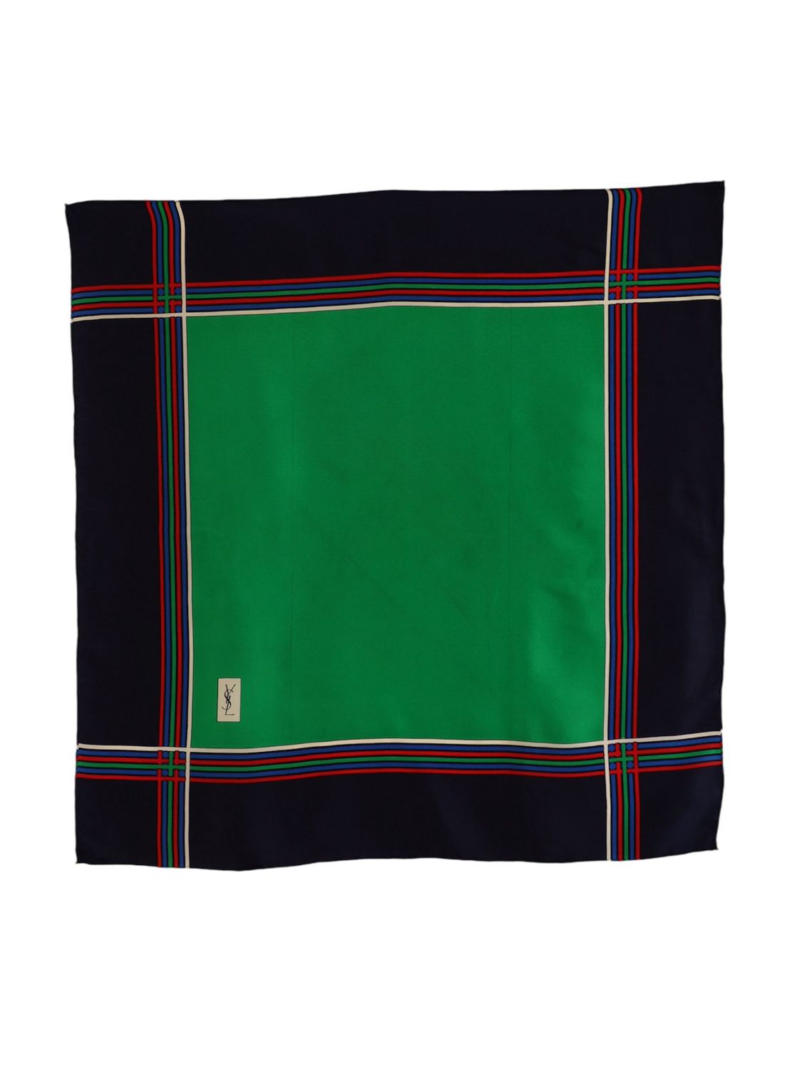 YSL GREEN SILK SCARF