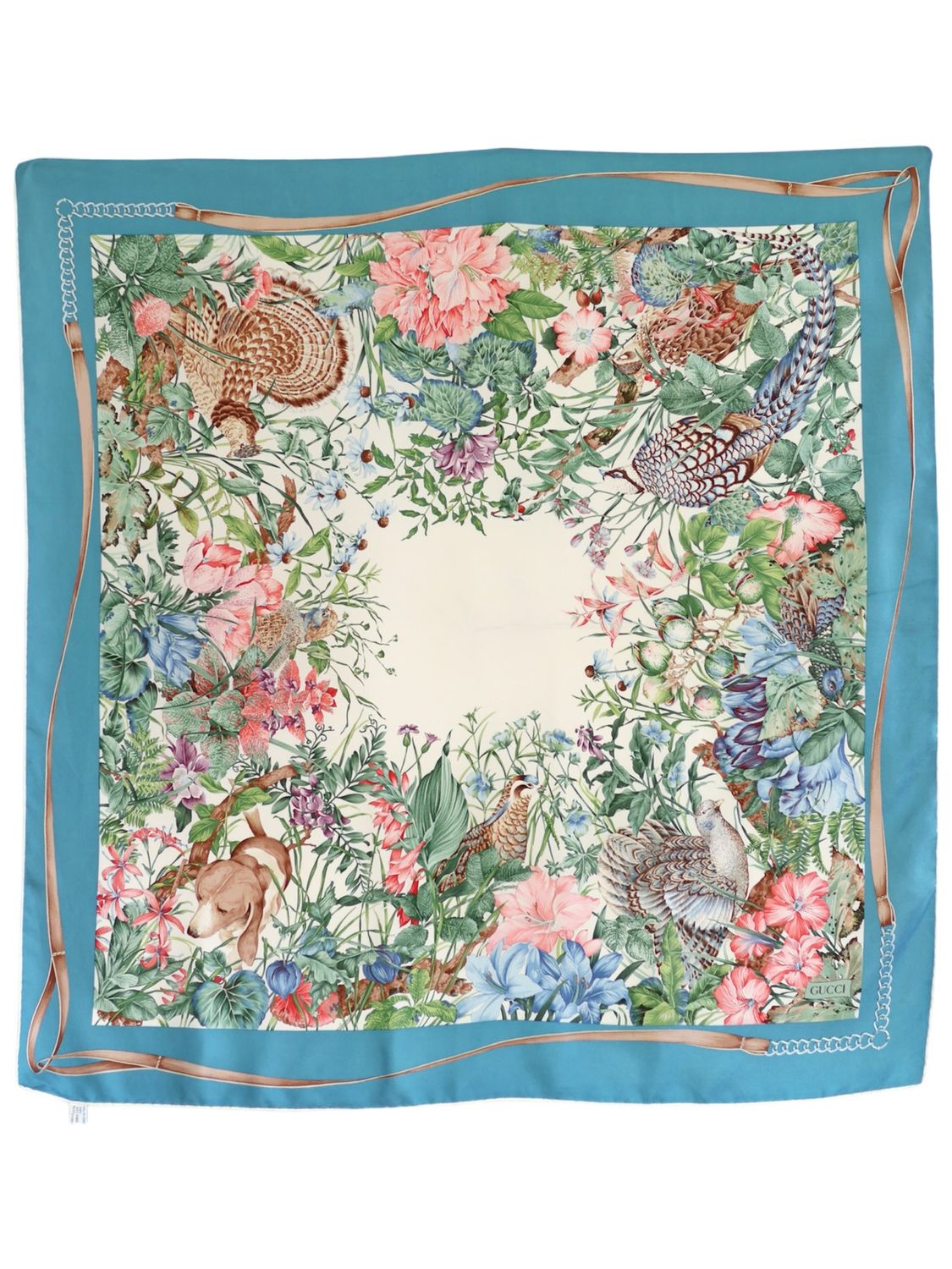 USED SILK SCARF IN LIGHT BLUE