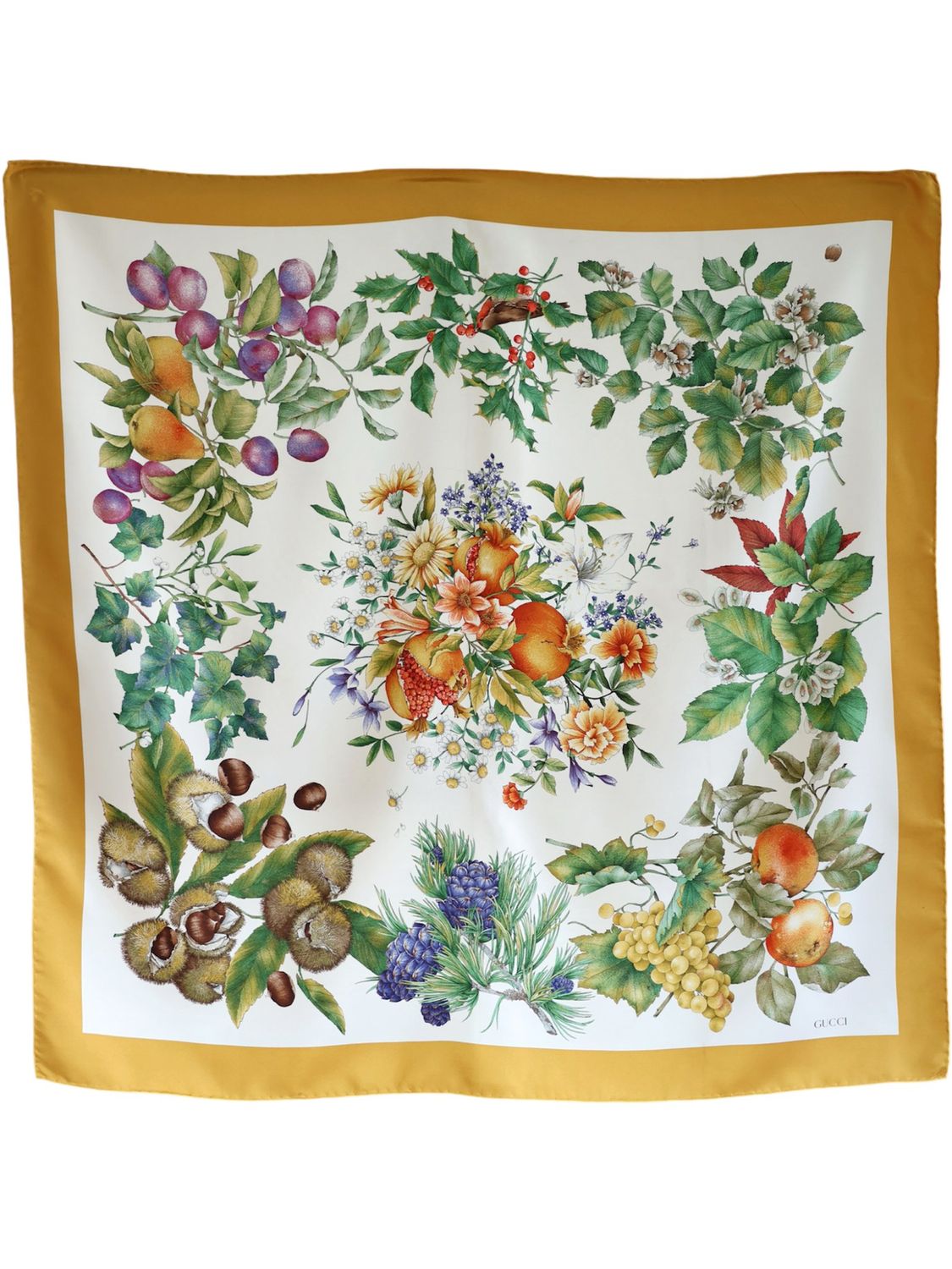 GUCCI FLORA AUTUMN SILK SCARF