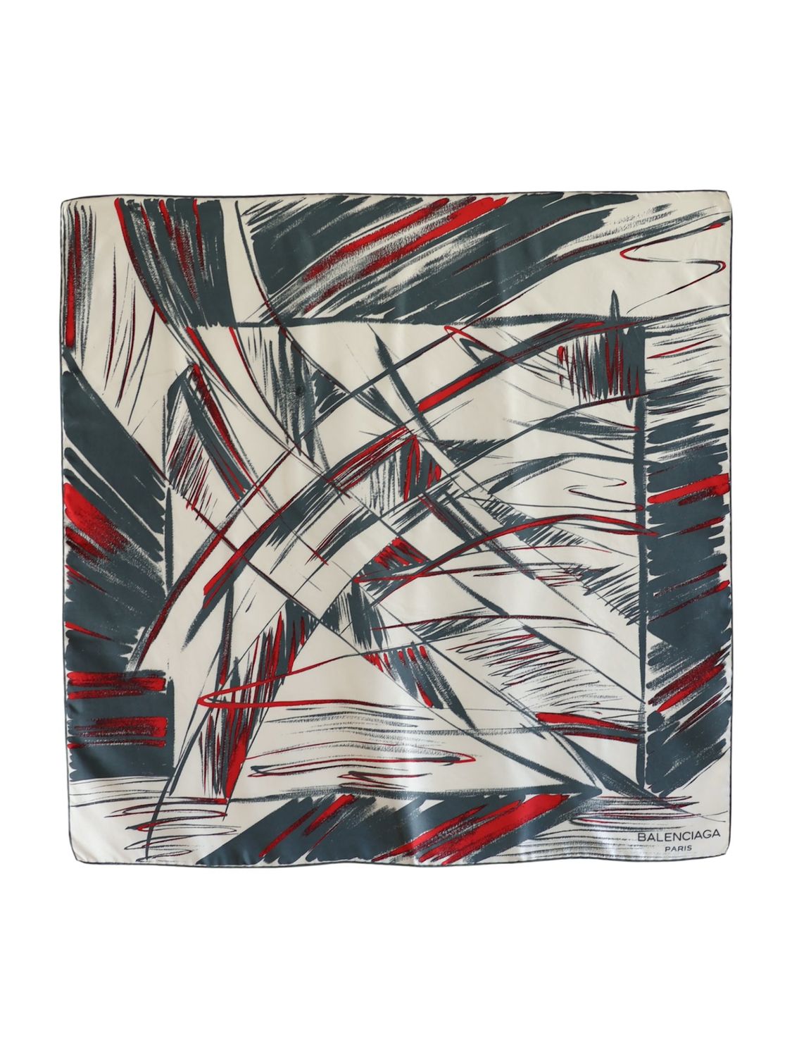 BALENCIAGA ABSTRACT SILK SCARF