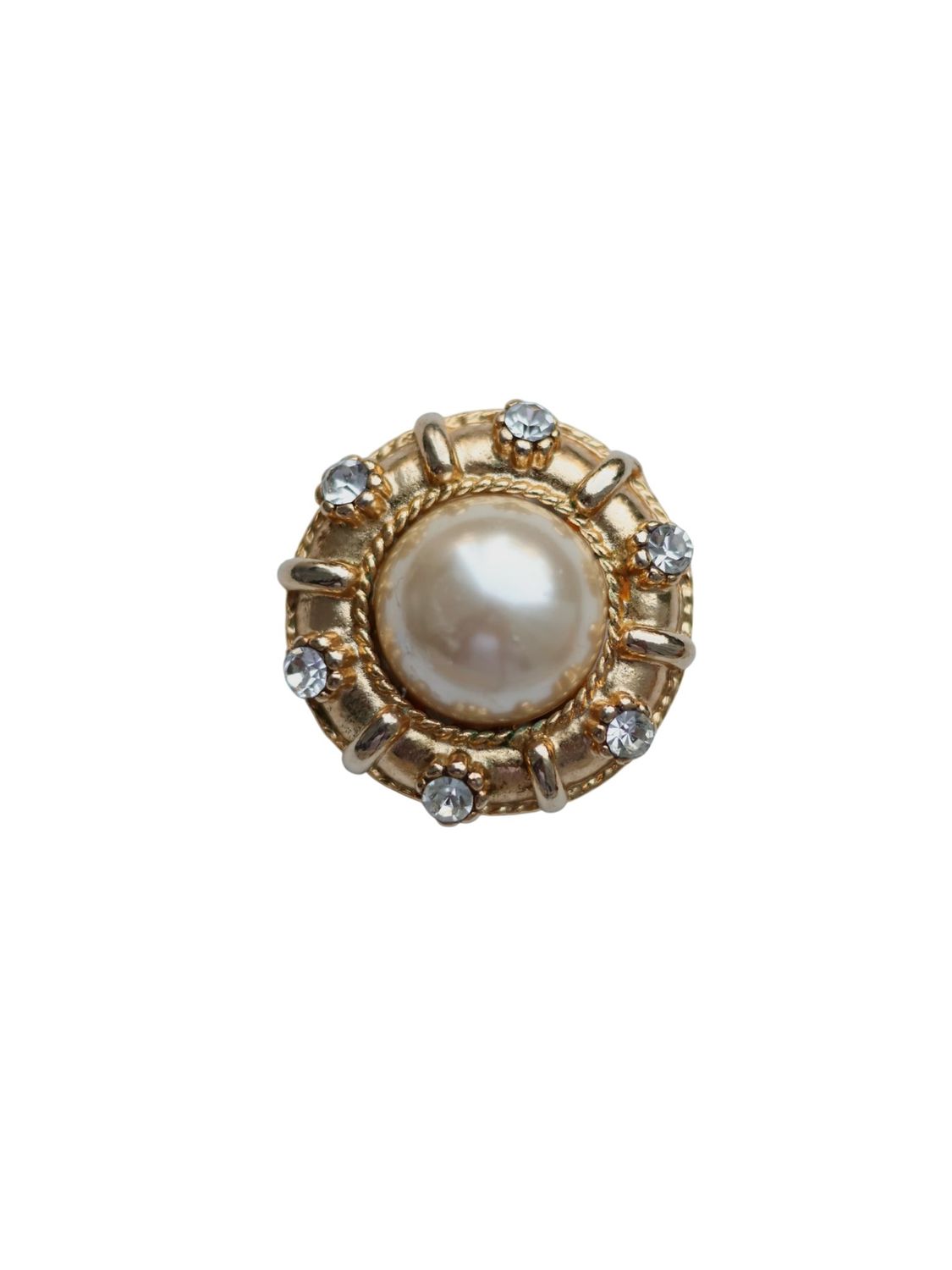 Faux Pearl Scarf Brooch