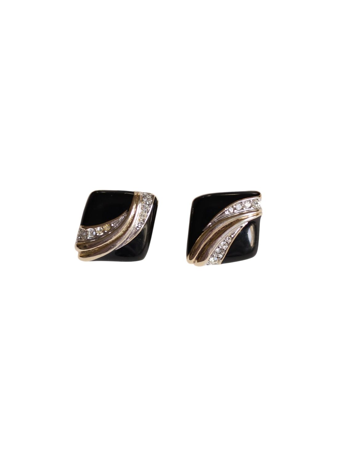 Black Enamel Earrings