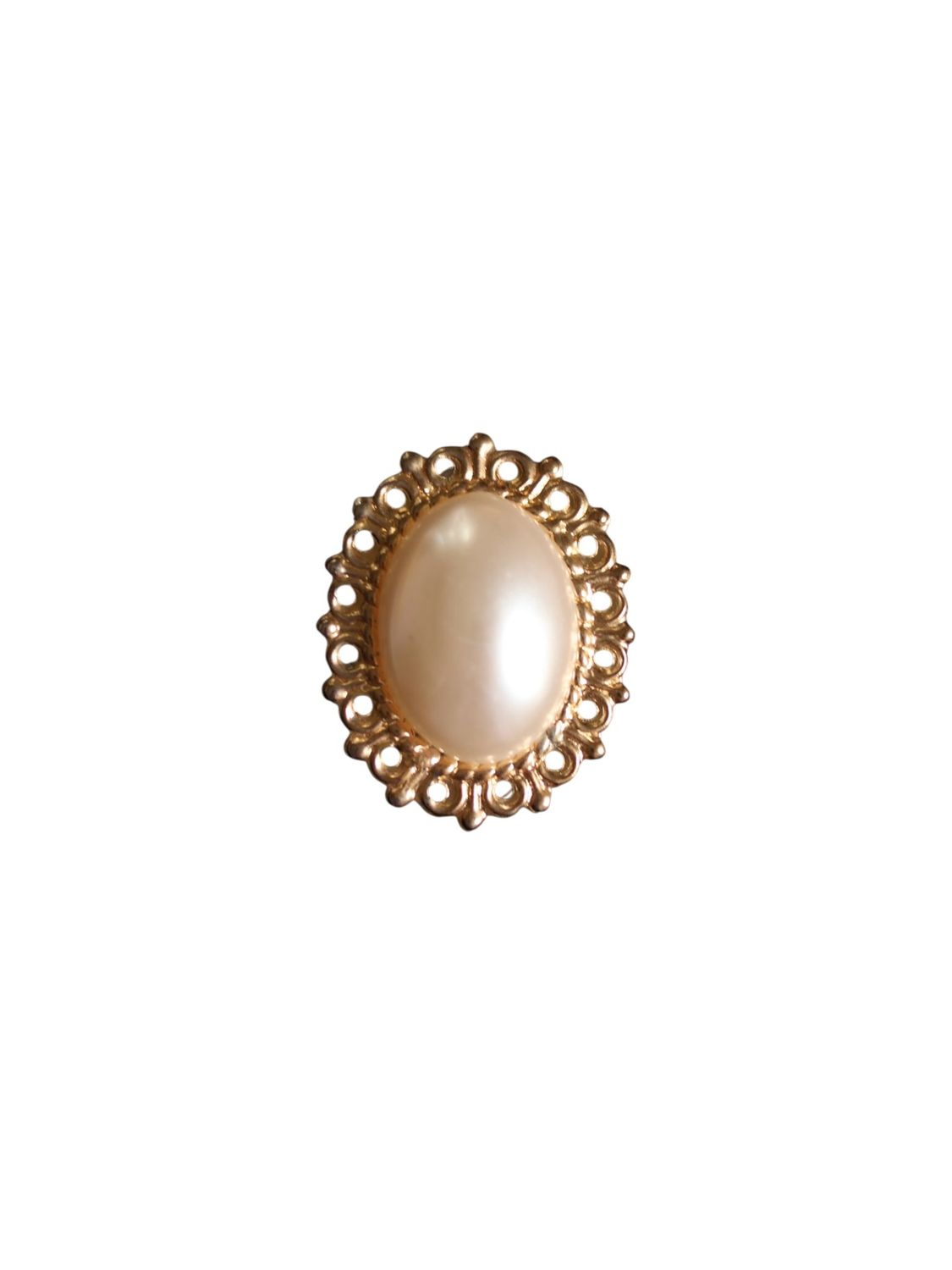Faux Pearl Brooch