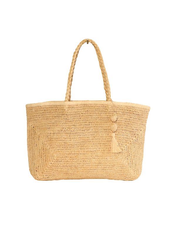 Cassis Raffia Basket Bag