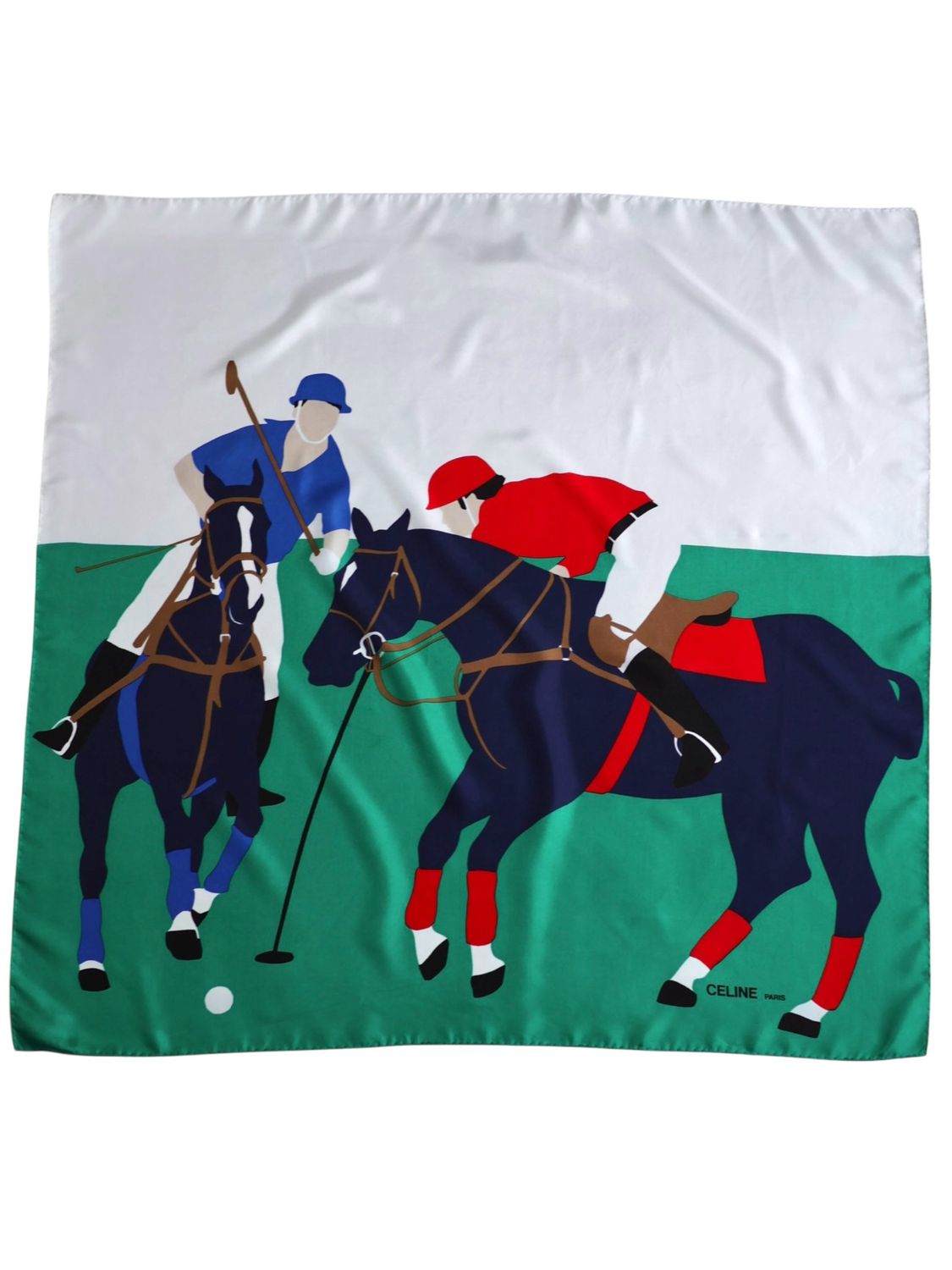 Celine Polo Silk Scarf Celine Polo Silk Scarf