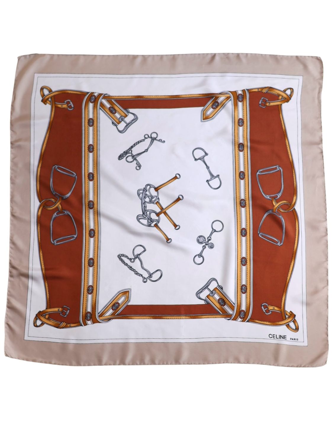 Celine Bridles Silk Scarf