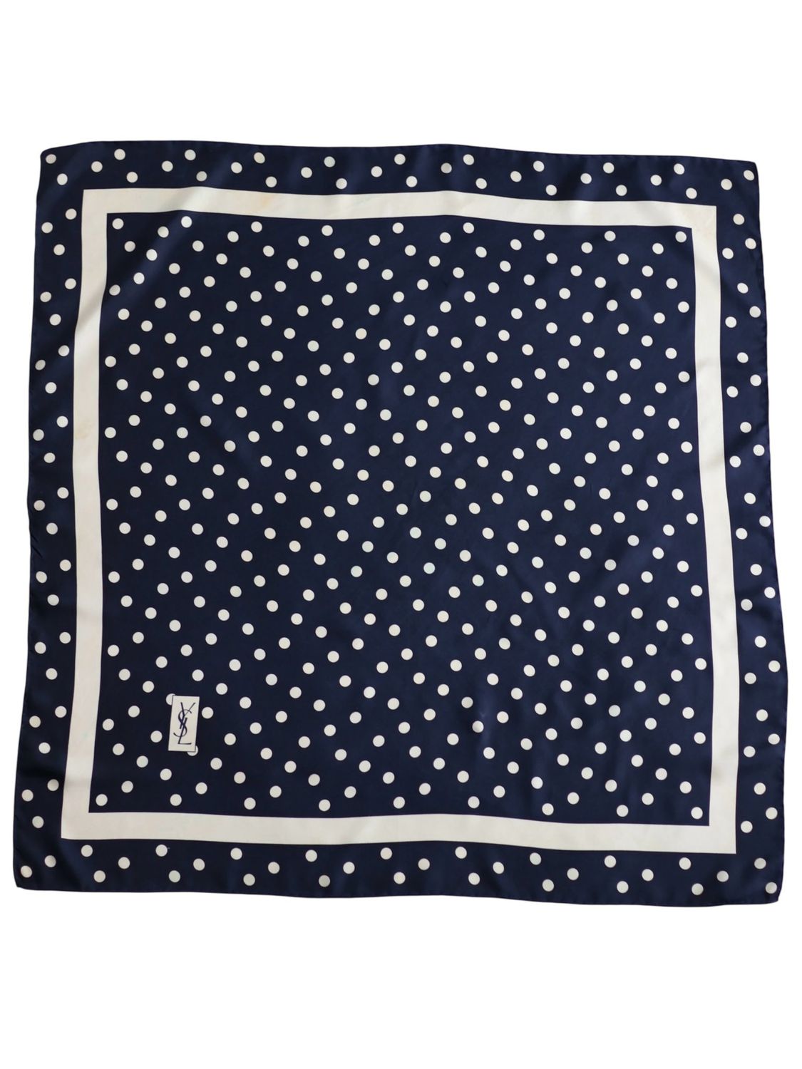 YSL Polka Dot Silk Scarf