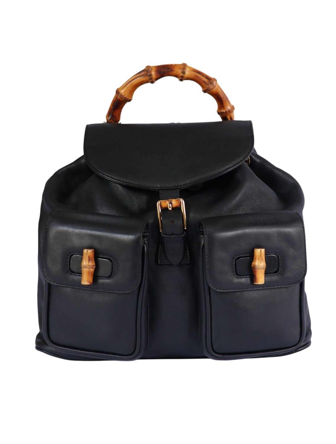 Gucci Bamboo Black Backpack Gucci Bamboo Black Backpack