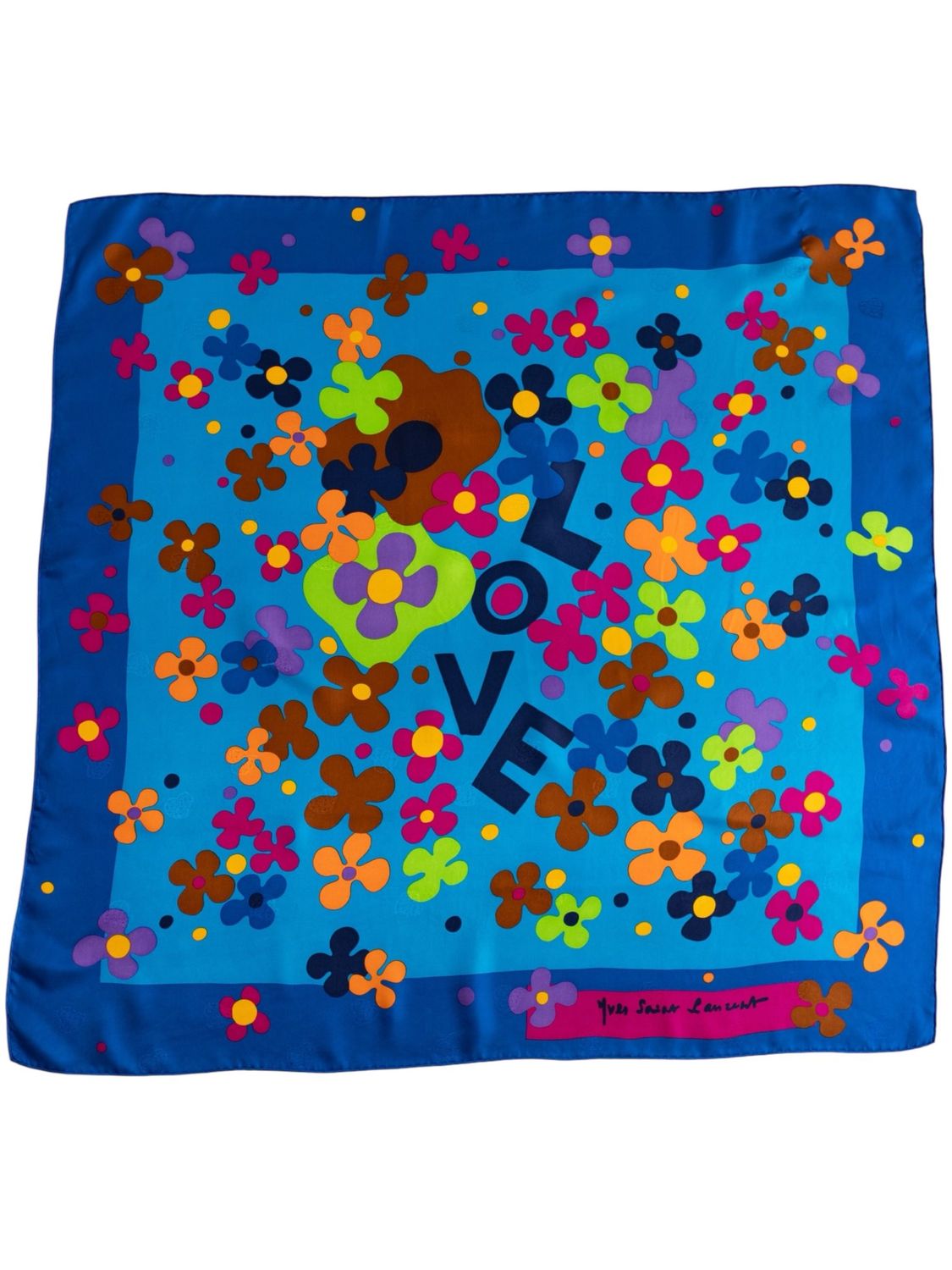 YSL Love in Bloom Silk Scarf