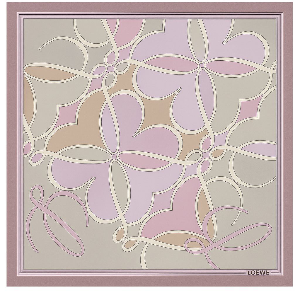 Loewe Pastel Anagram Silk Scarf