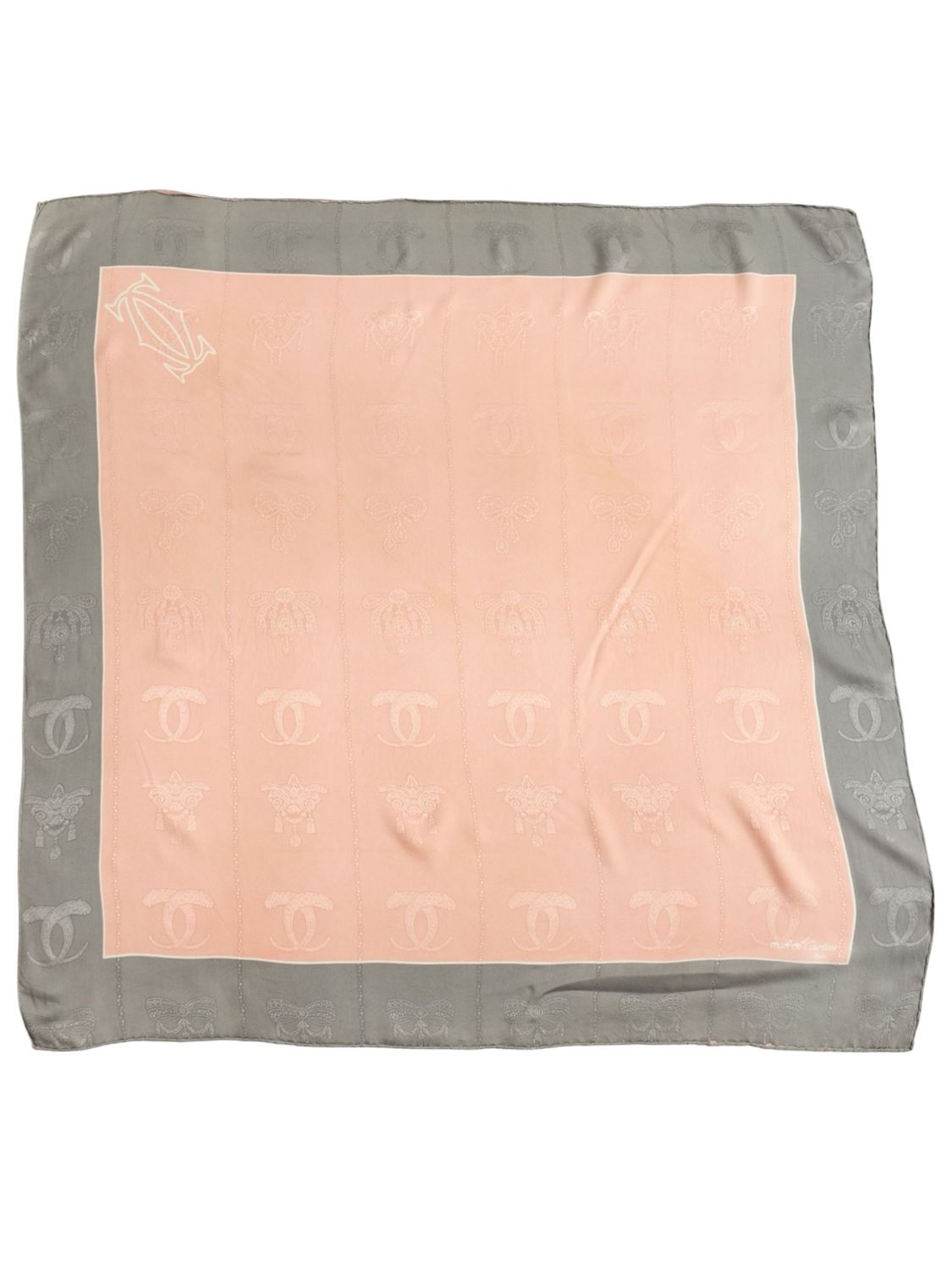 Cartier Blush Pink Silk Scarf