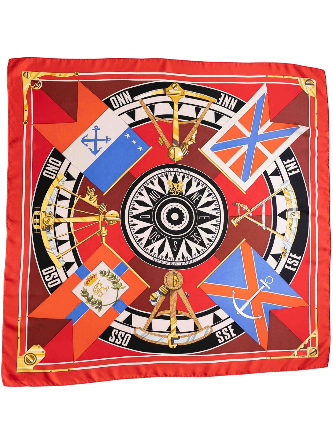 Hermès Sextants Silk Scarf